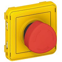 Кнопка экстренного отключения с возвратом поворотом на 1/4 оборота - Программа Plexo - красный/жёлтый | код 069549 |  Legrand